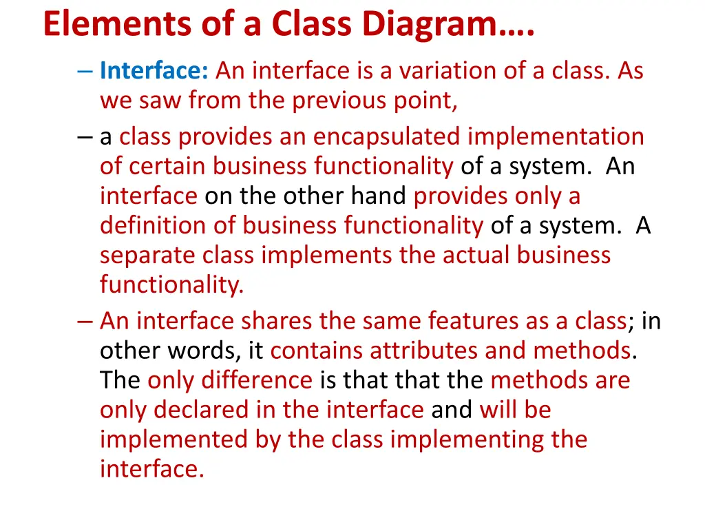 elements of a class diagram 1