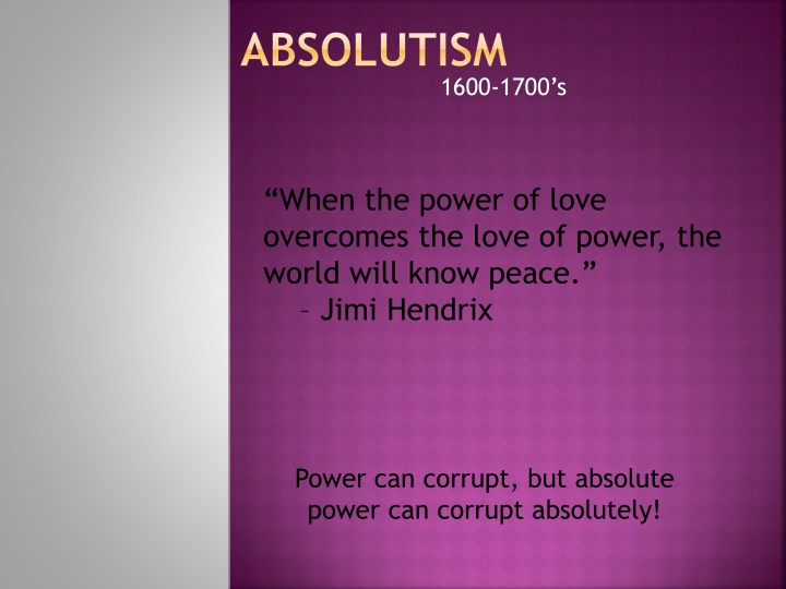 absolutism