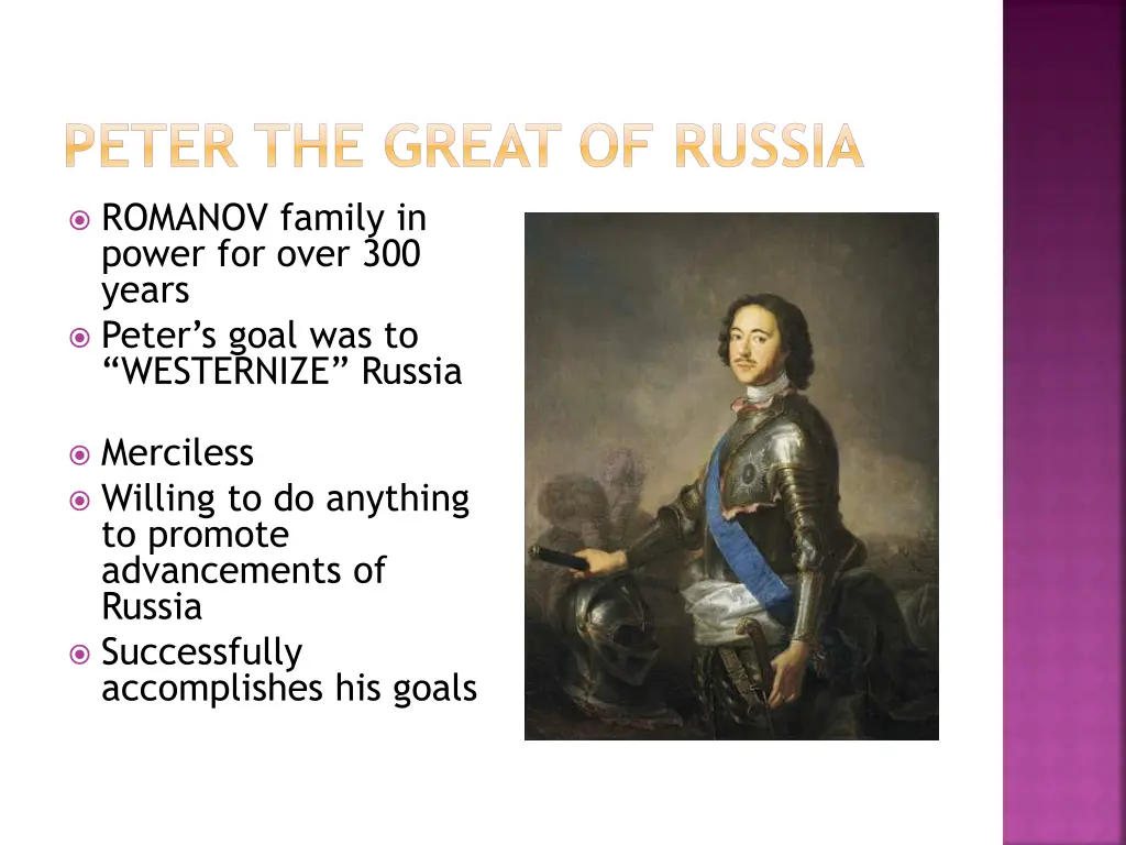 peter the great of russia