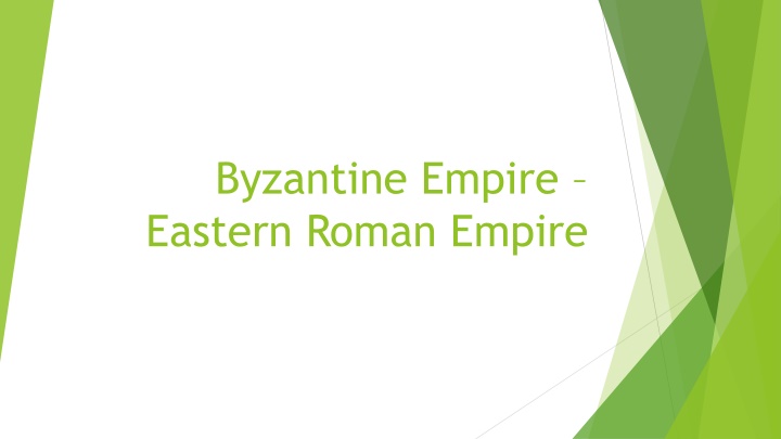 byzantine empire eastern roman empire