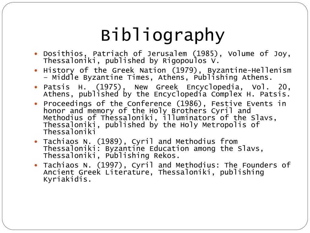 bibliography
