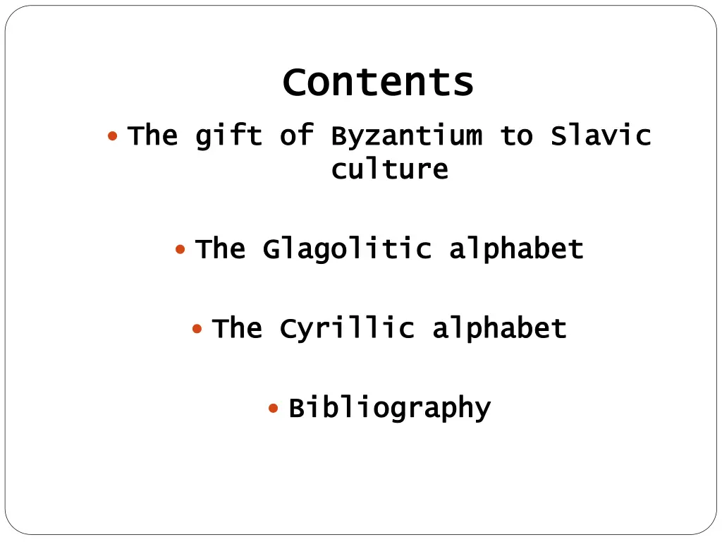 contents contents