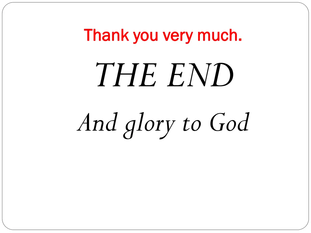 thank you very much thank you very much