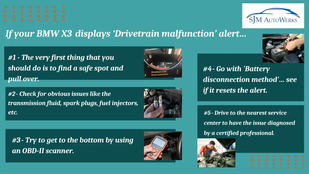 if your bmw x3 displays drivetrain malfunction