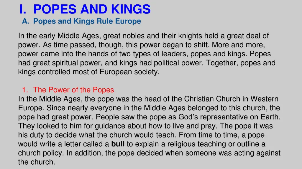 i popes and kings a popes and kings rule europe