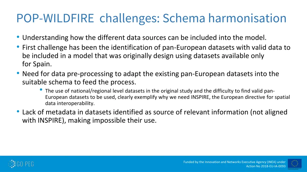 pop wildfire challenges schema harmonisation