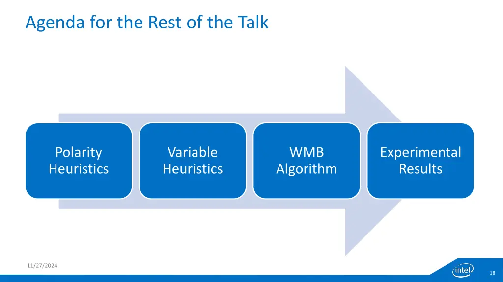 agenda for the rest of the talk