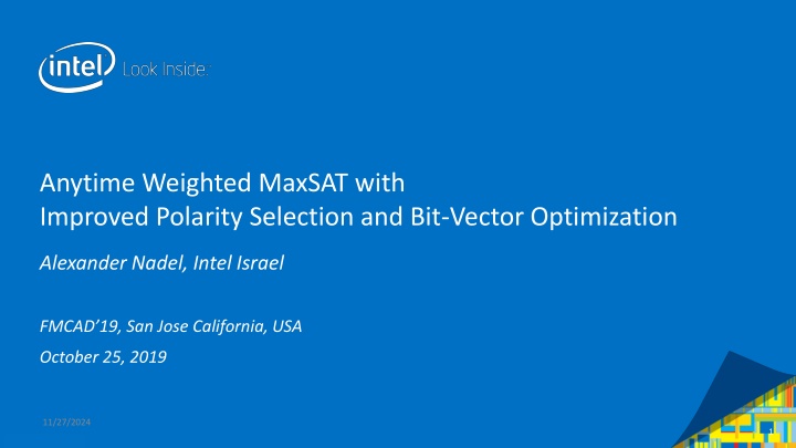 anytime weighted maxsat with improved polarity