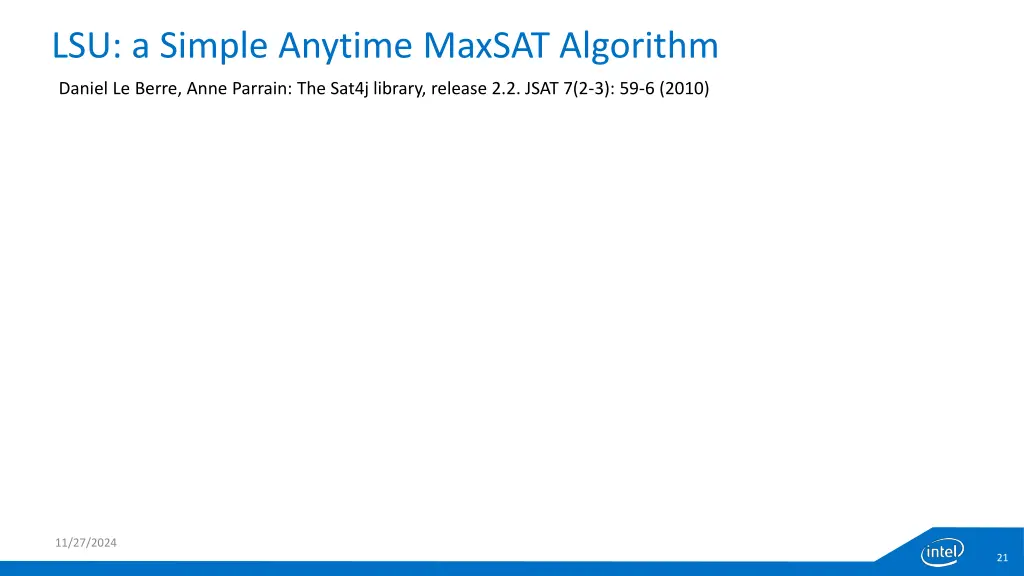 lsu a simple anytime maxsat algorithm