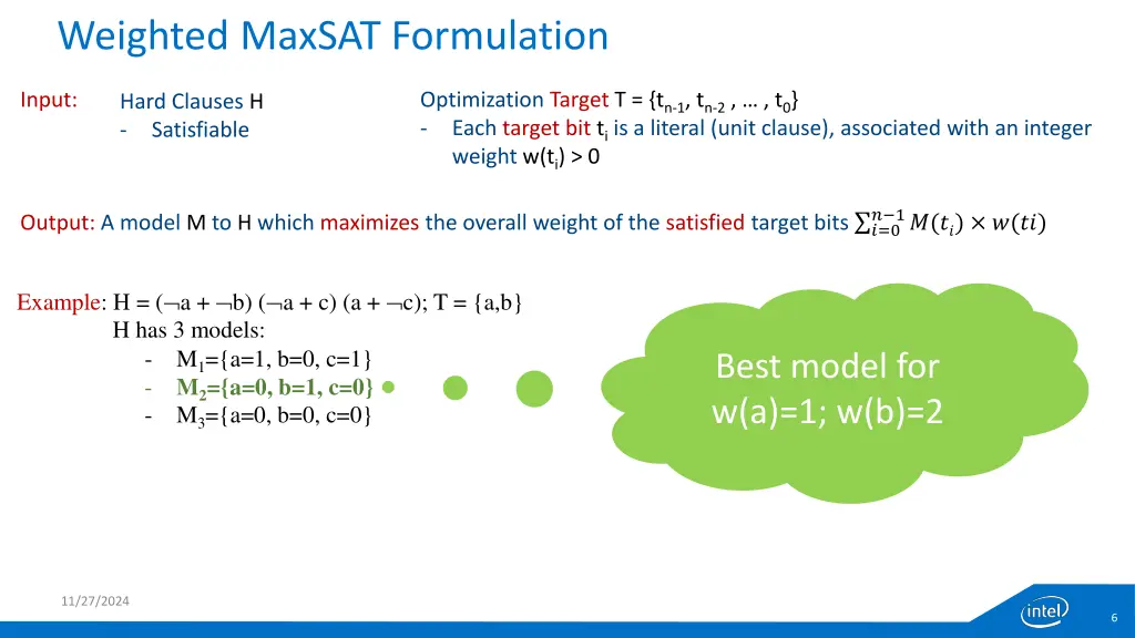 weighted maxsat formulation 4