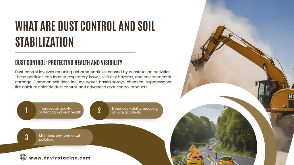 what are dust control and soil stabilization