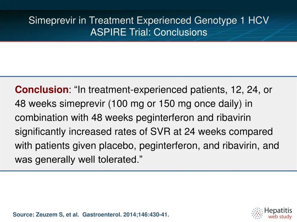 simeprevir in treatment experienced genotype 6