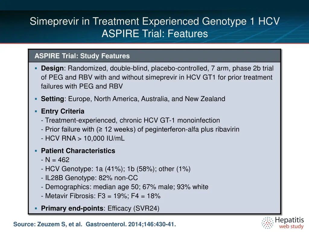 simeprevir in treatment experienced genotype