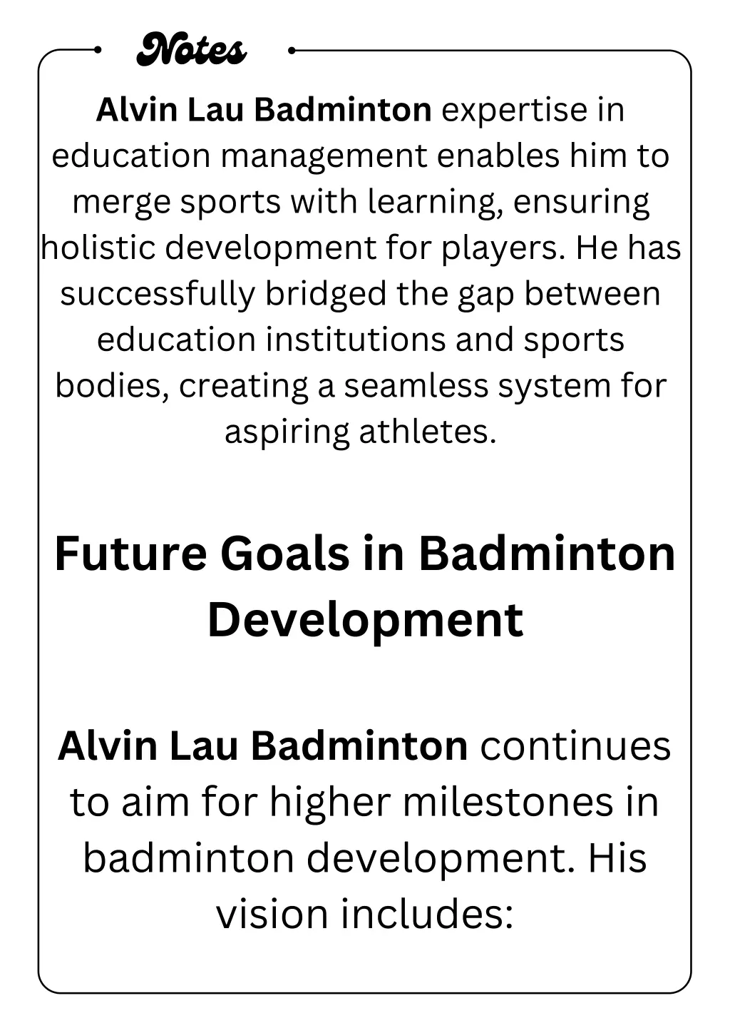 notes alvin lau badminton expertise in education