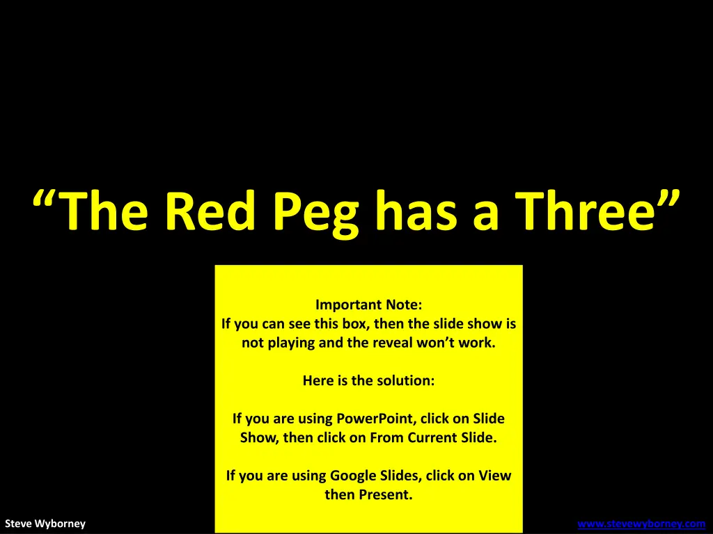 the red peg has a three 1