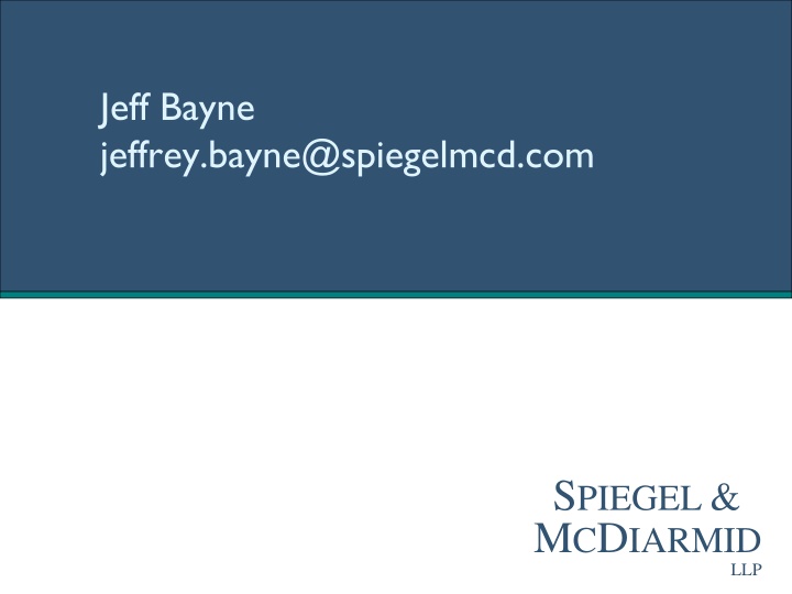 jeff bayne jeffrey bayne@spiegelmcd com