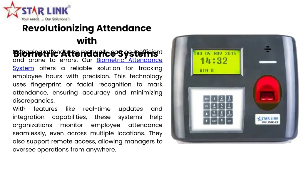 revolutionizing attendance with biometric