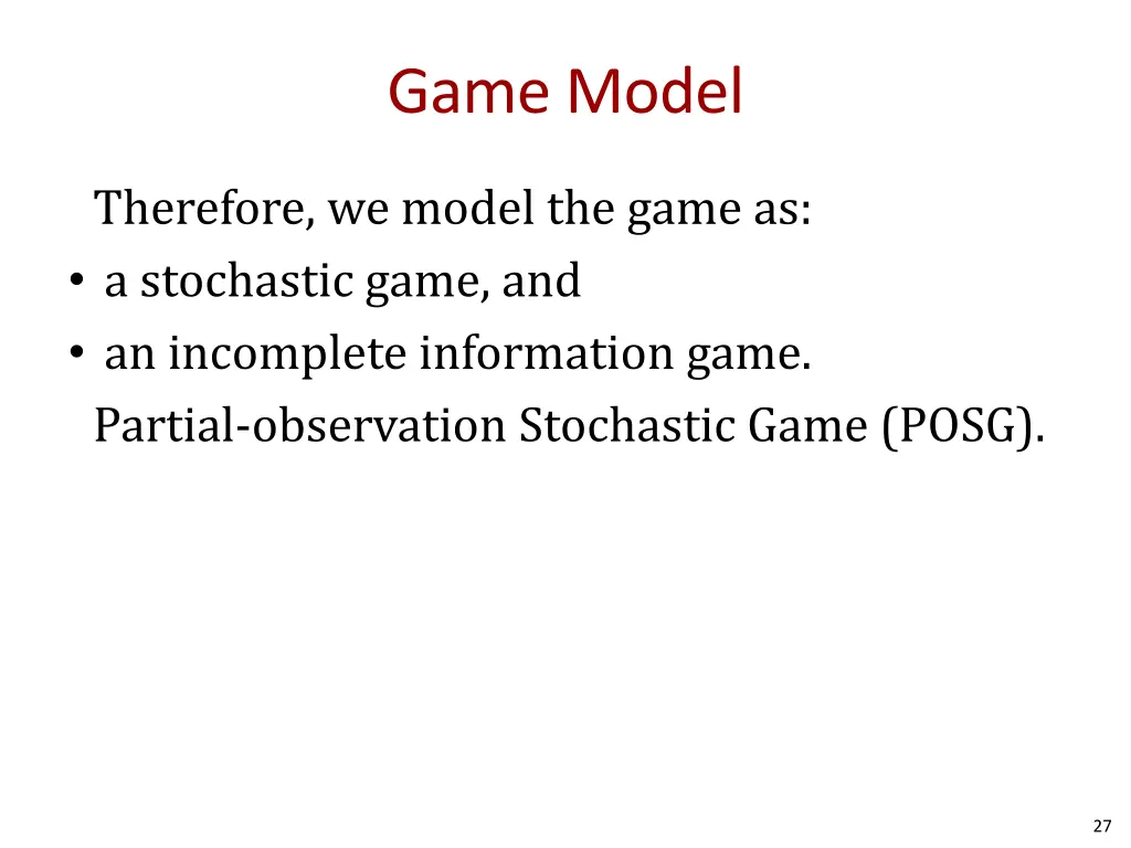 game model