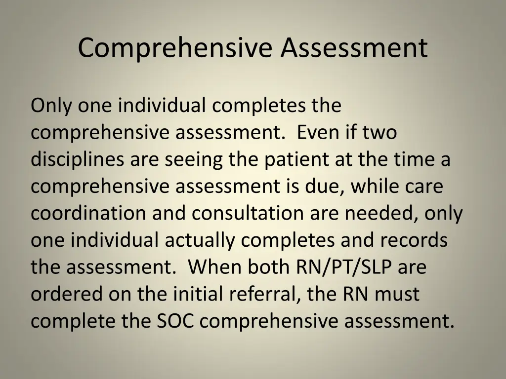 comprehensive assessment 1