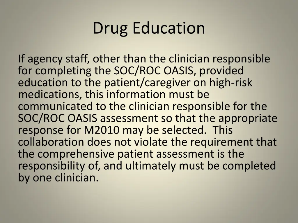 drug education