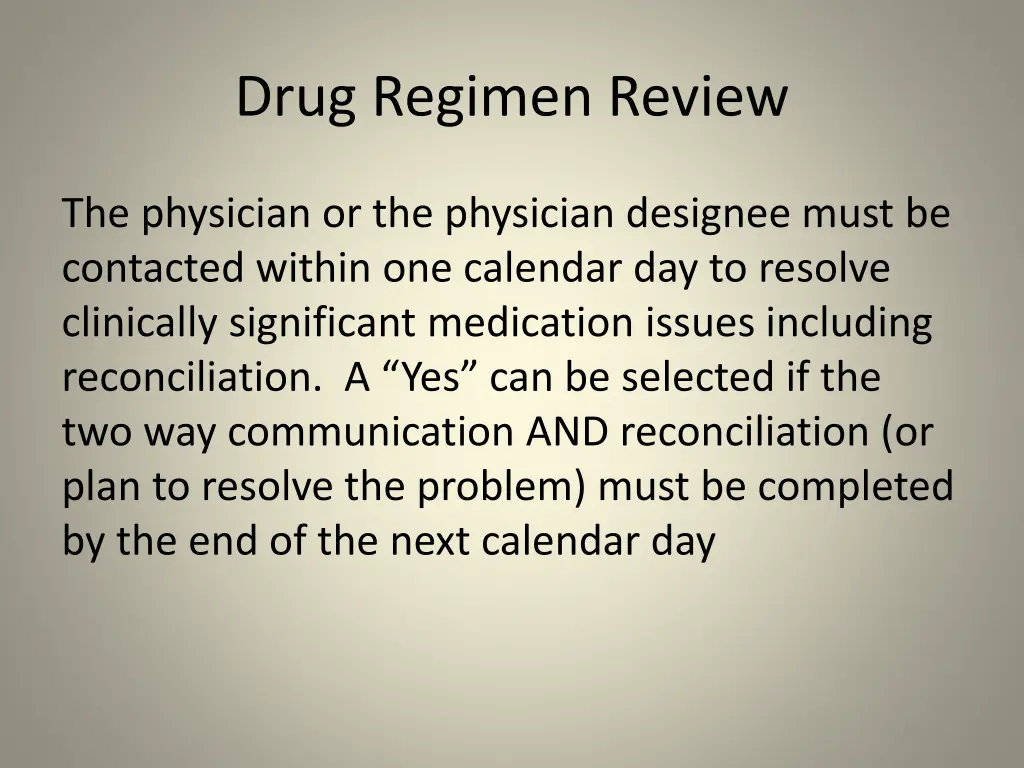 drug regimen review 2