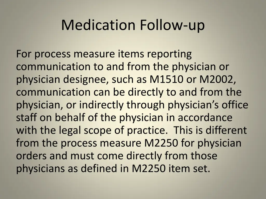 medication follow up 1