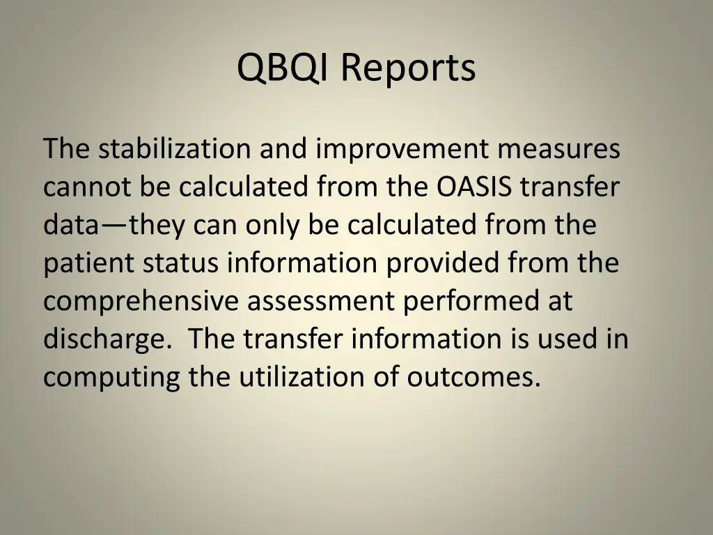 qbqi reports 2