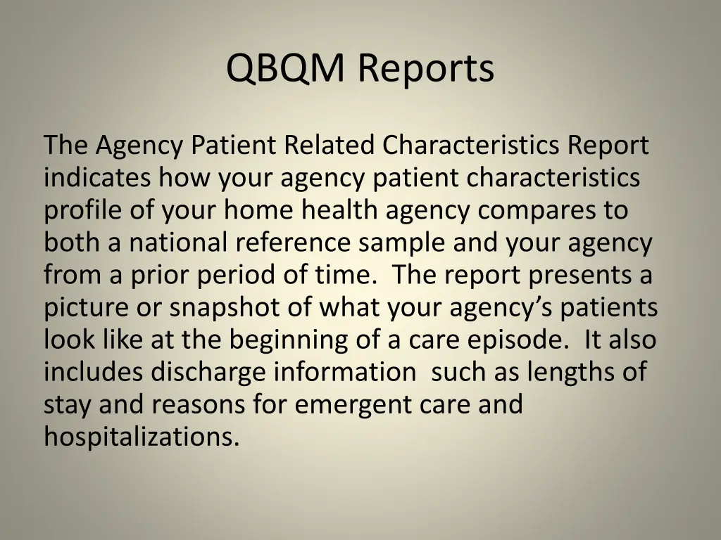 qbqm reports