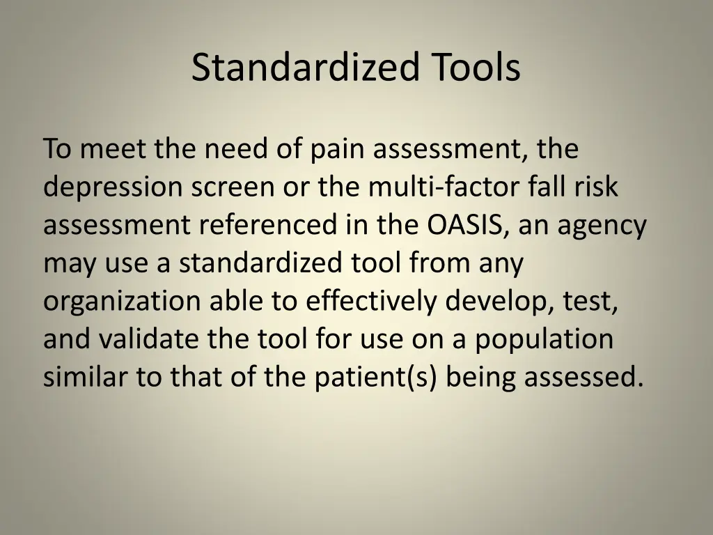 standardized tools 1