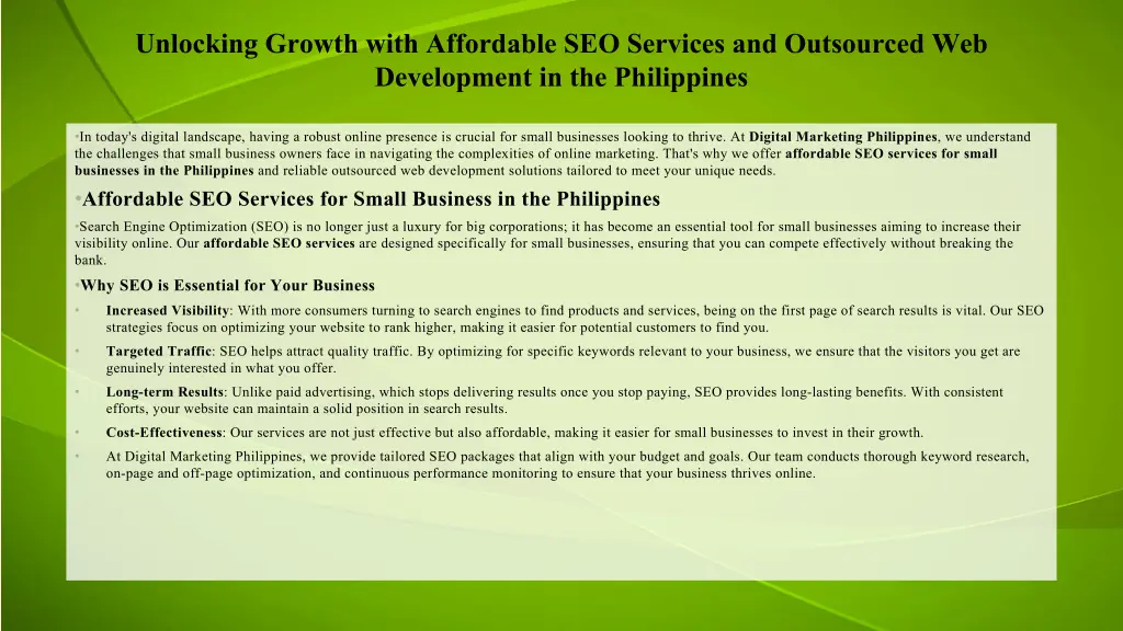 unlocking growth with affordable seo services