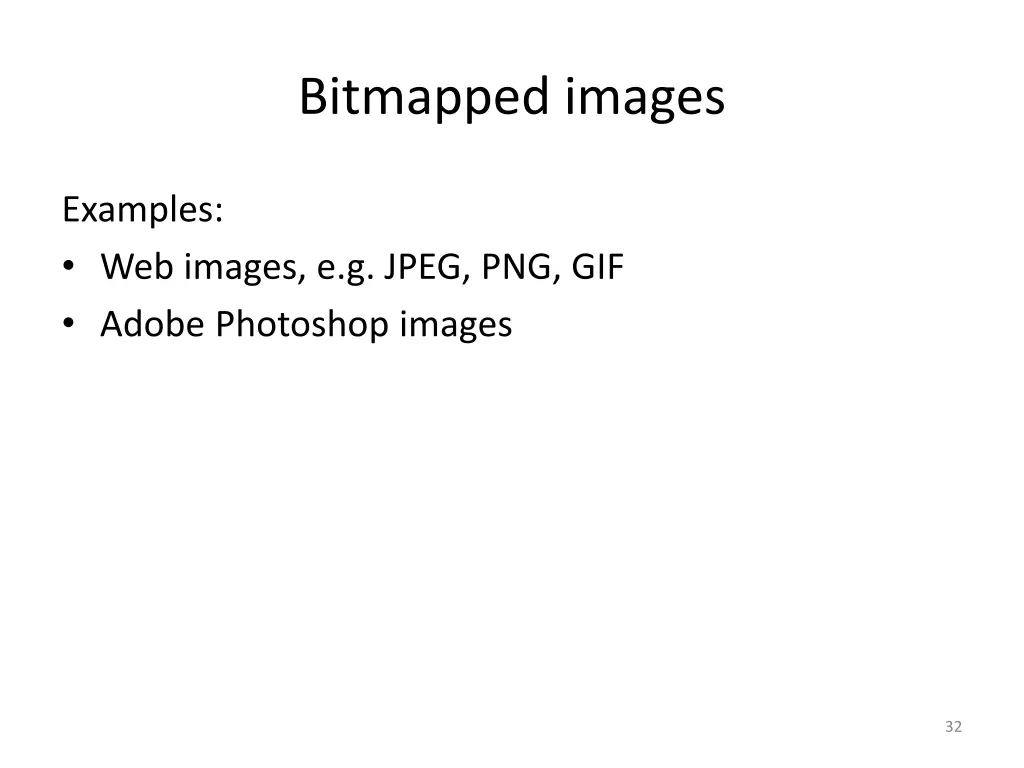 bitmapped images