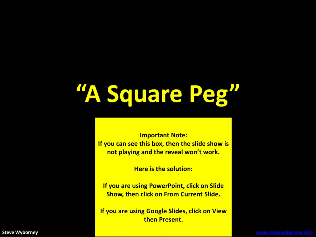 a square peg 1