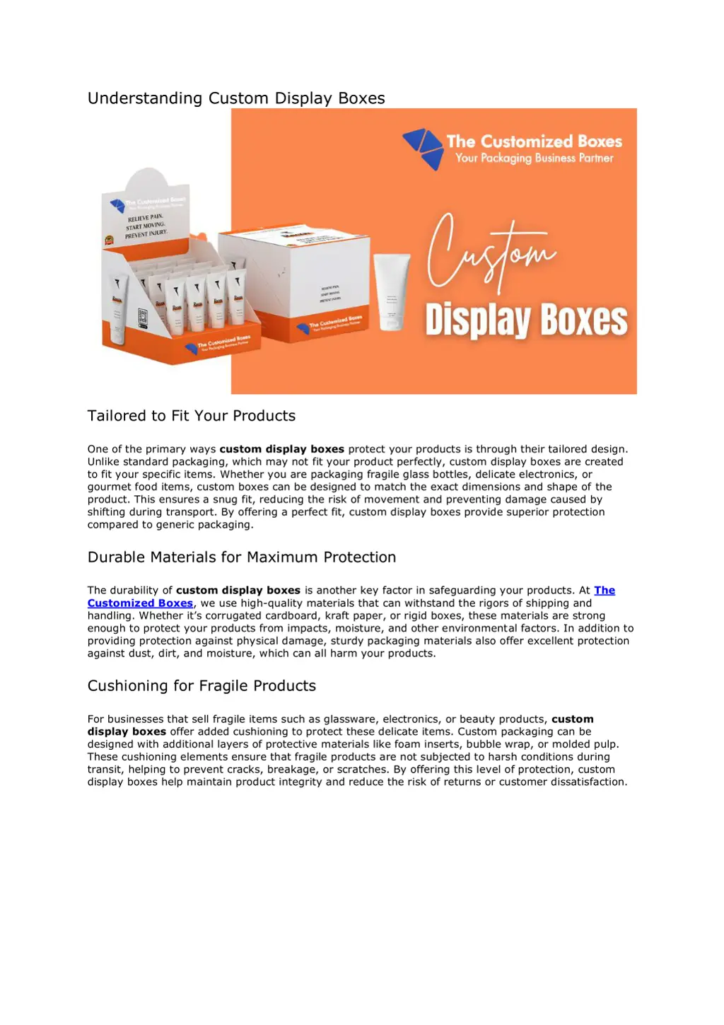 understanding custom display boxes