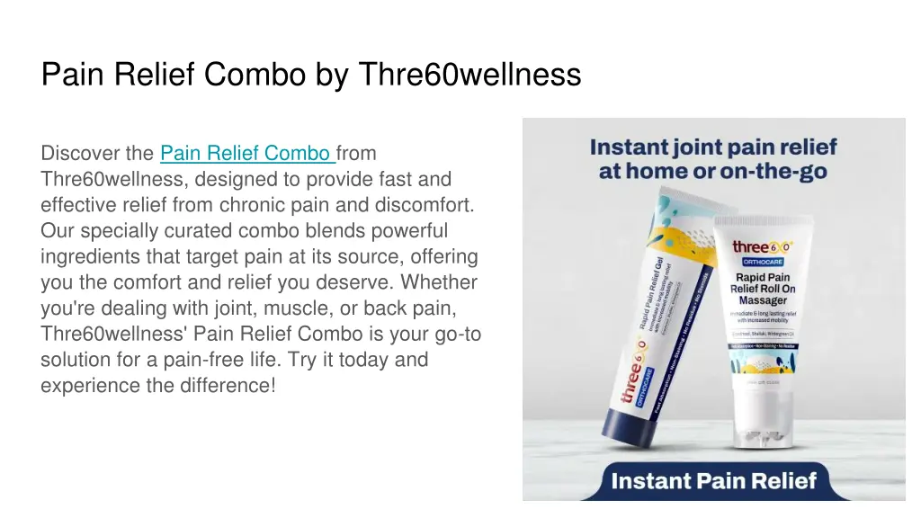 pain relief combo by thre60wellness