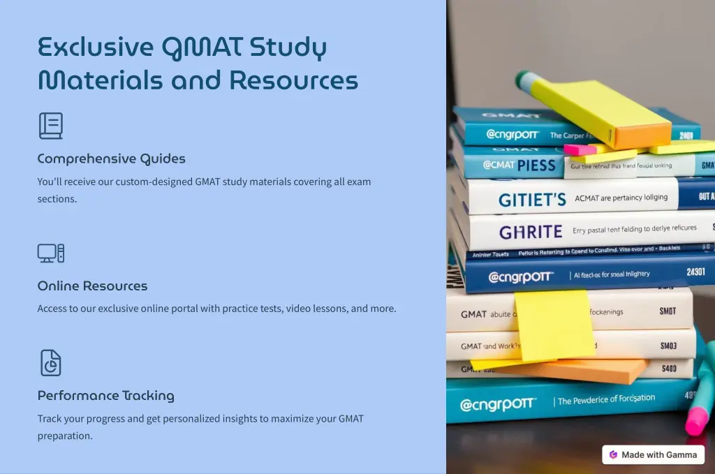 exclusive gmat study materials and resources