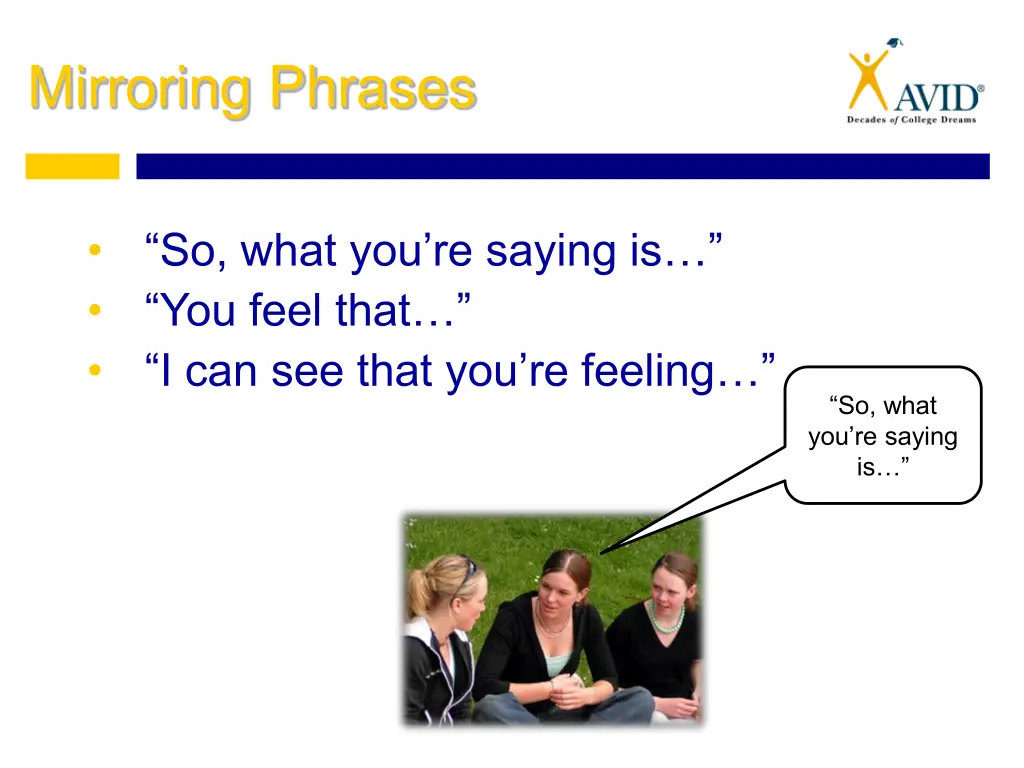 mirroring phrases