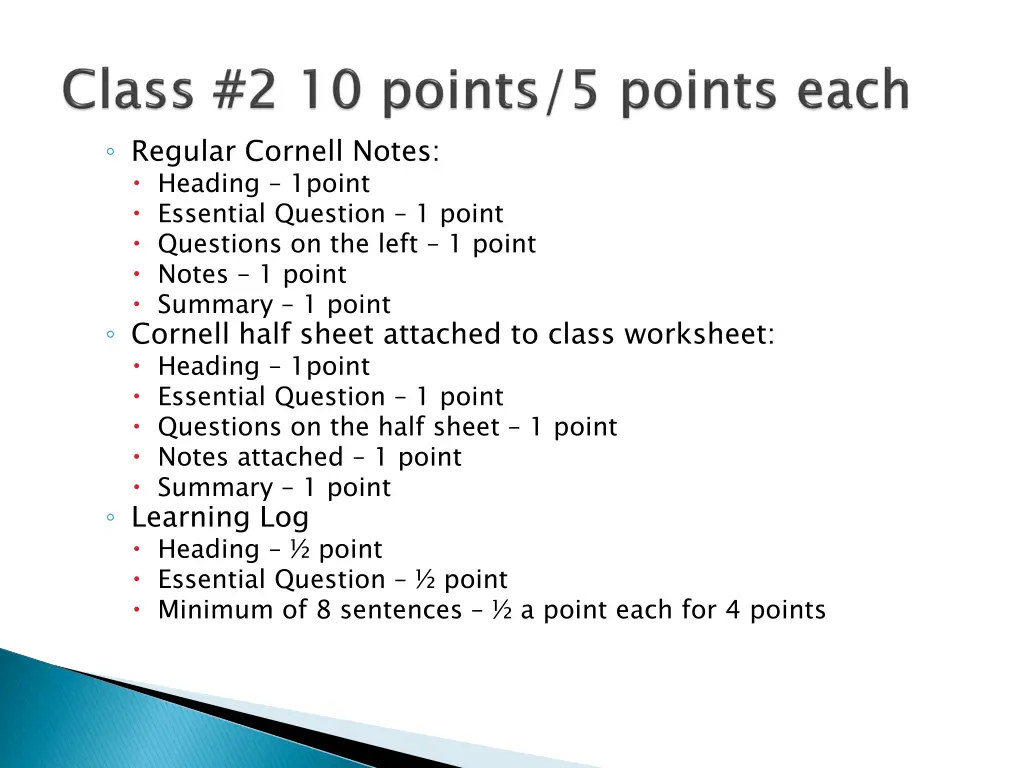 regular cornell notes heading 1point essential 1