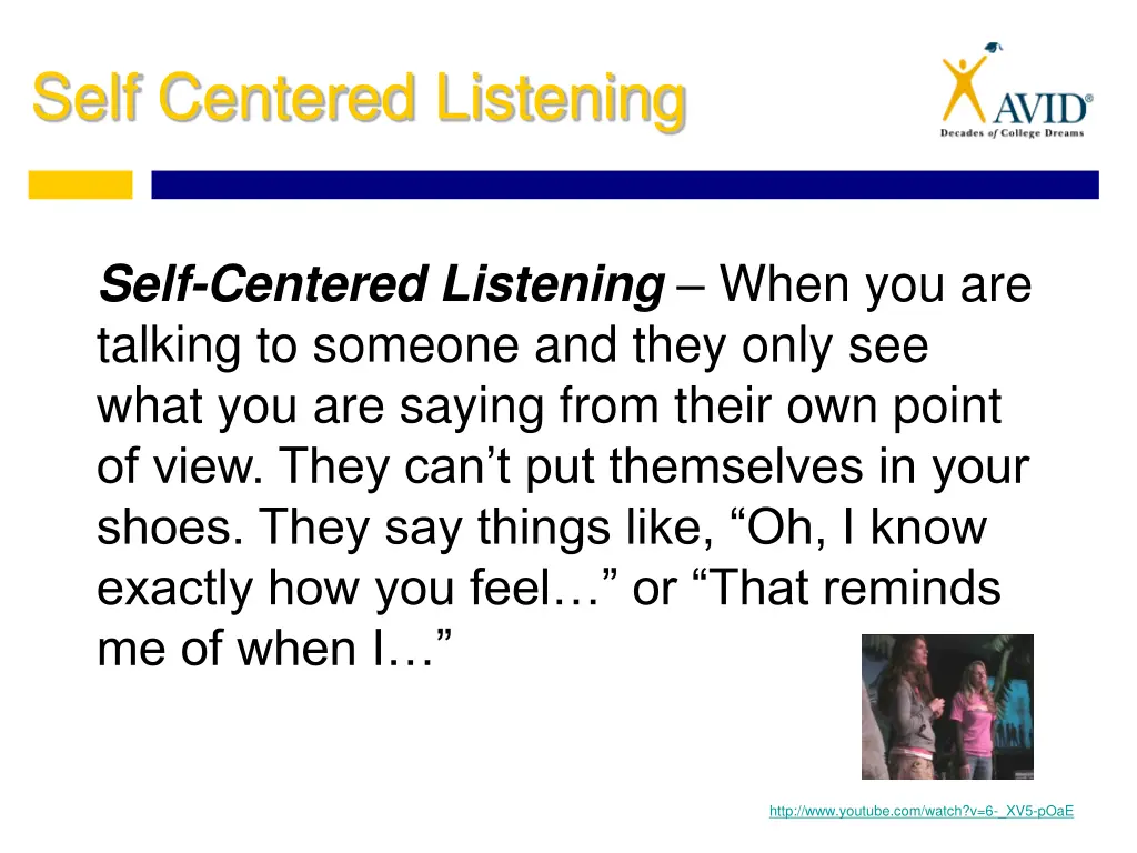 self centered listening