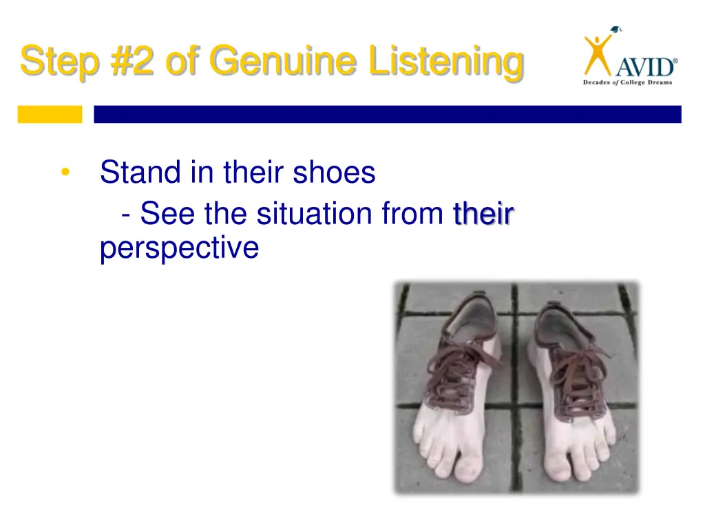 step 2 of genuine listening