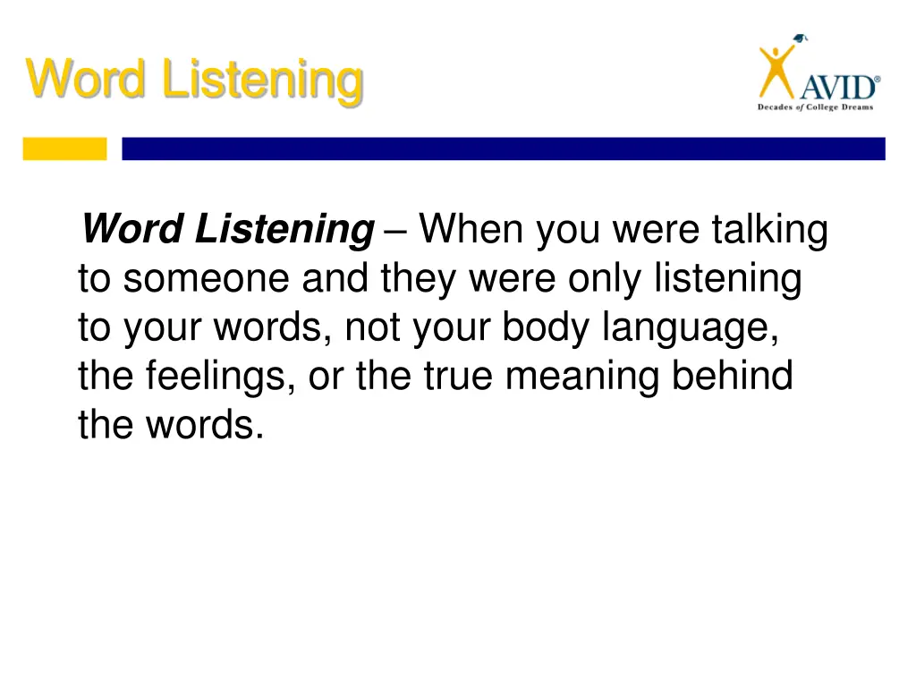 word listening