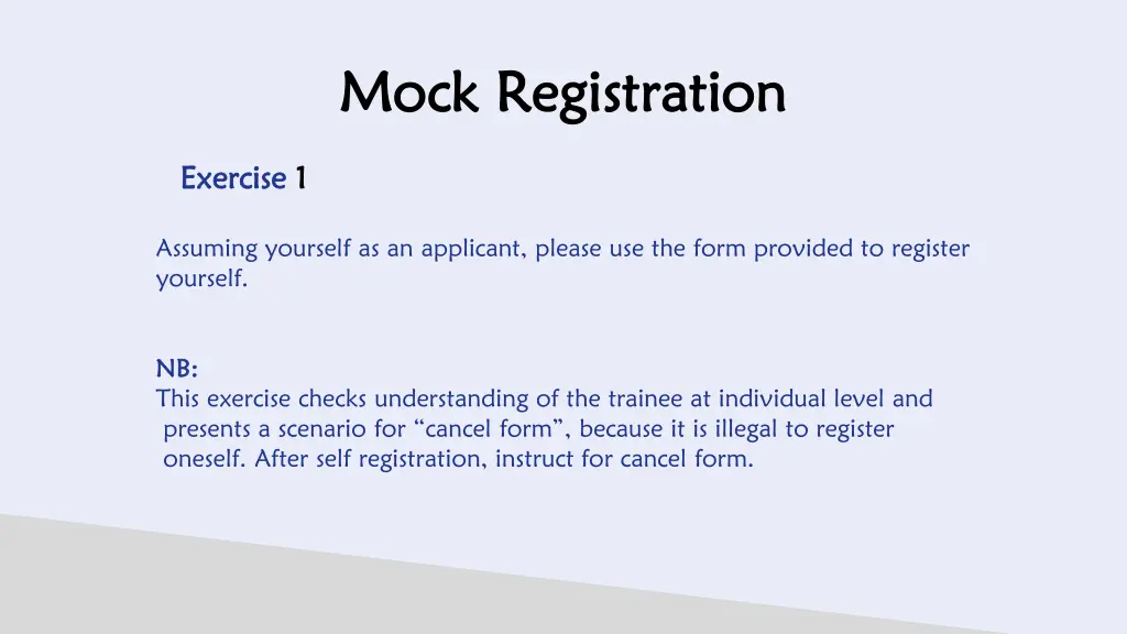 mock registration mock registration