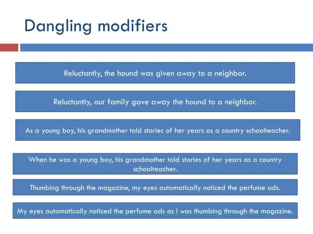 dangling modifiers 1