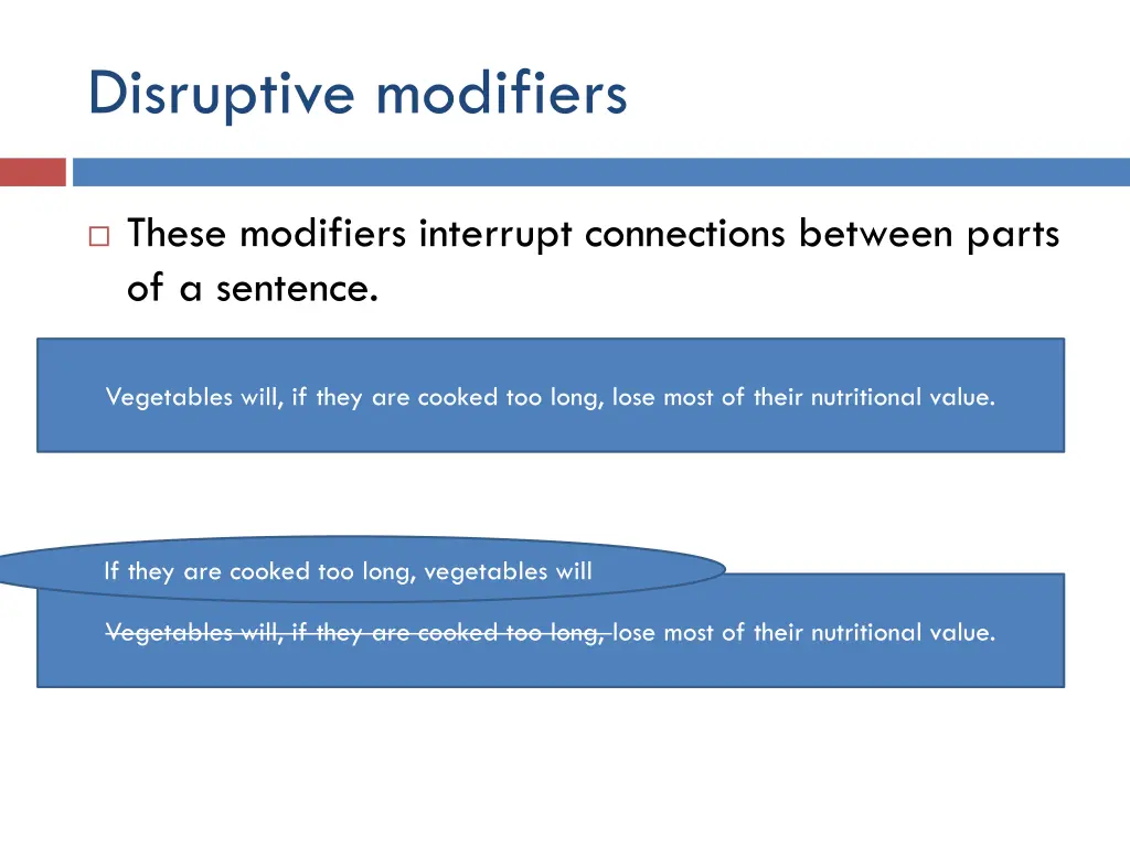 disruptive modifiers