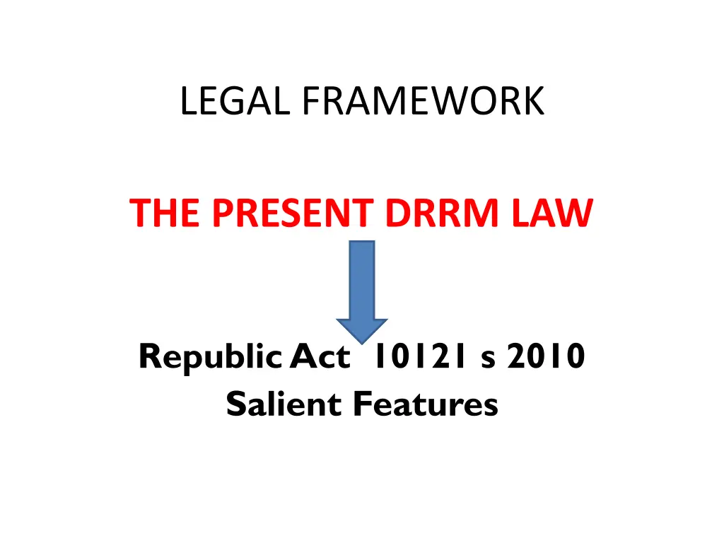 legal framework