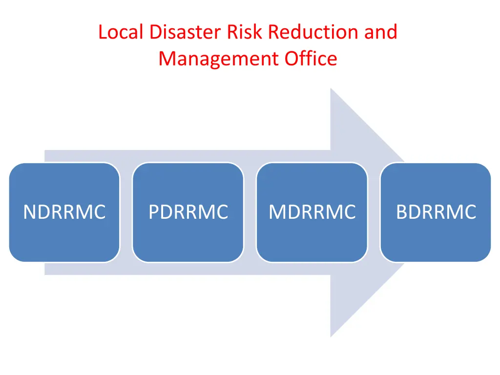 local disaster risk reduction and management