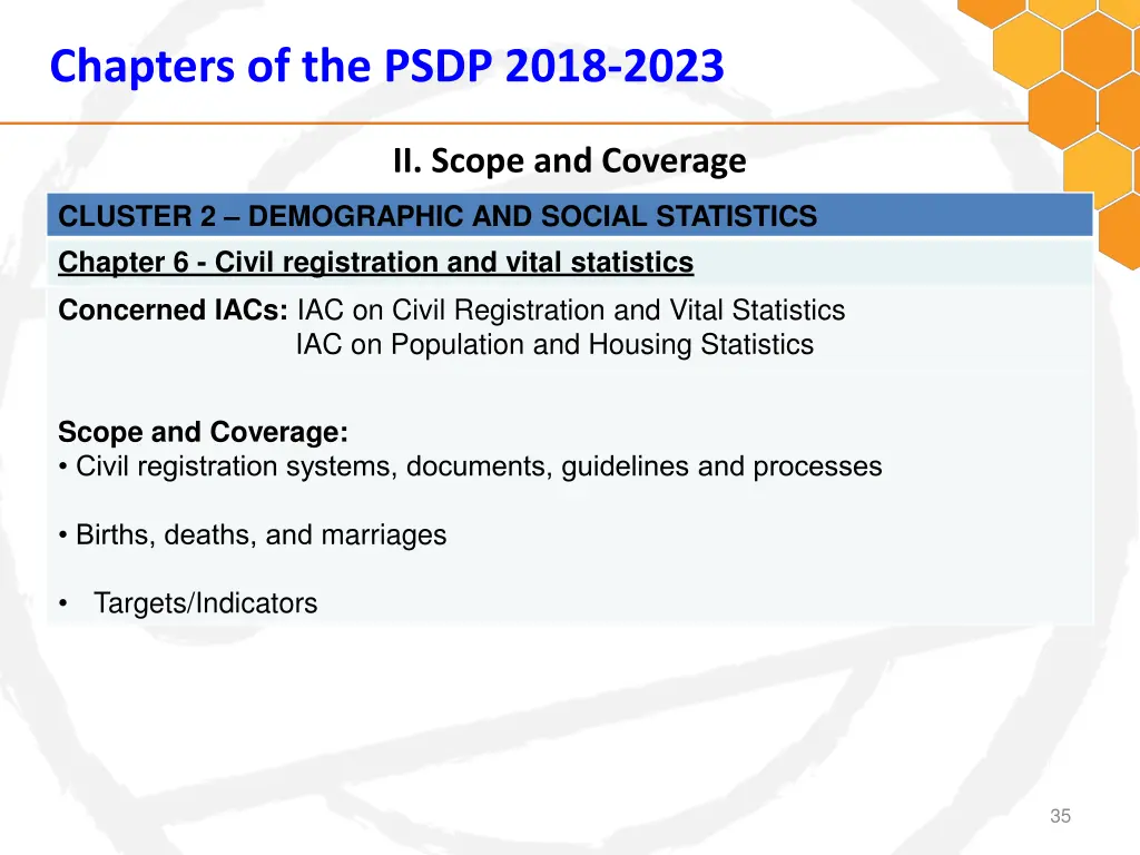 chapters of the psdp 2018 2023 1