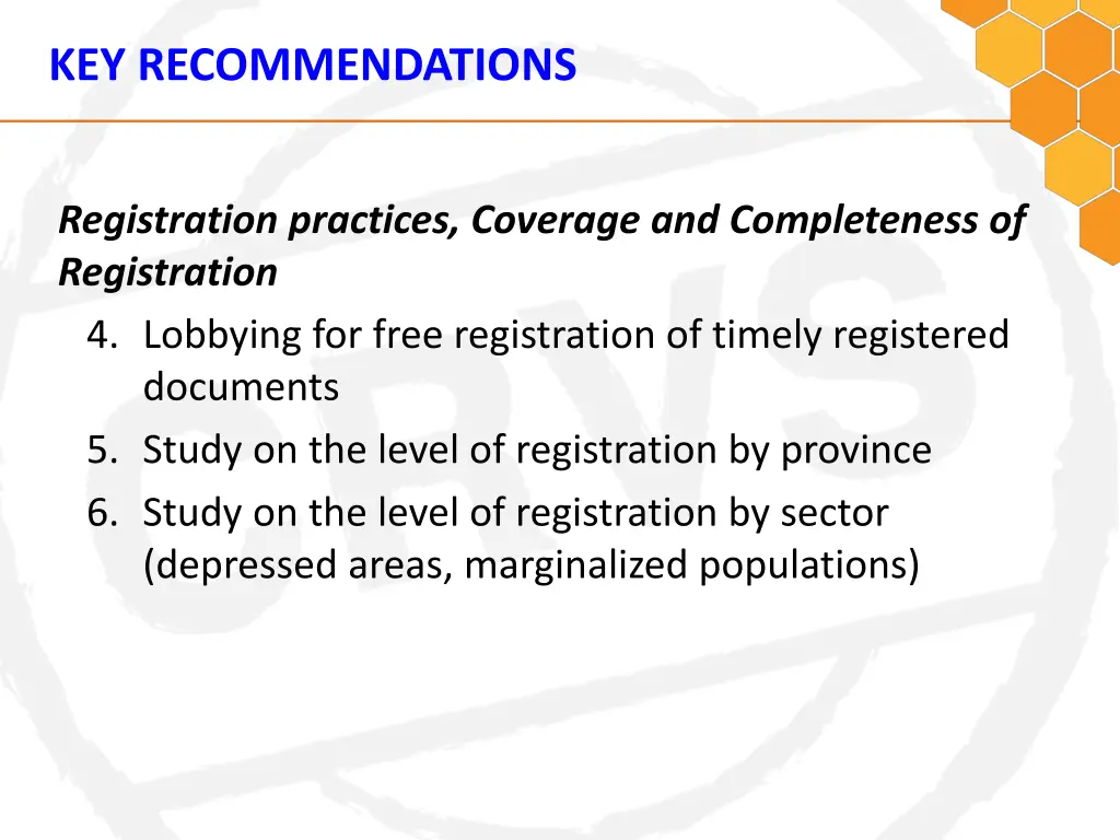 key recommendations 3