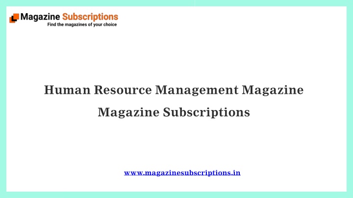 human resource management magazine