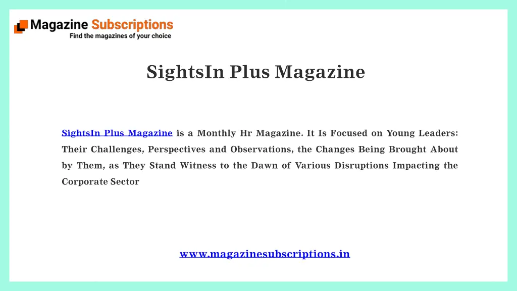 sightsin plus magazine