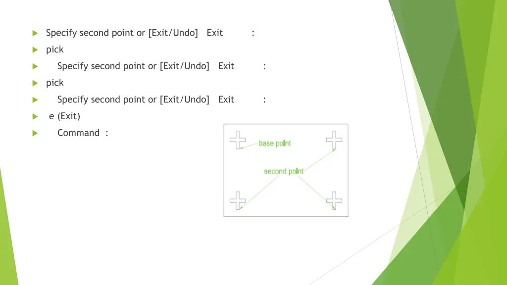 specify second point or exit undo exit